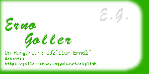 erno goller business card